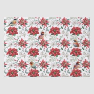 Christmas vibe watercolors flowers, leaves  tissue paper
