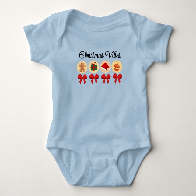 Christmas Vibes Baby Bodysuit (Front)