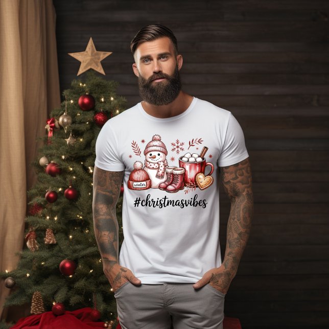 christmas vibes hot cocoa and snow fun T-Shirt (Creator Uploaded)