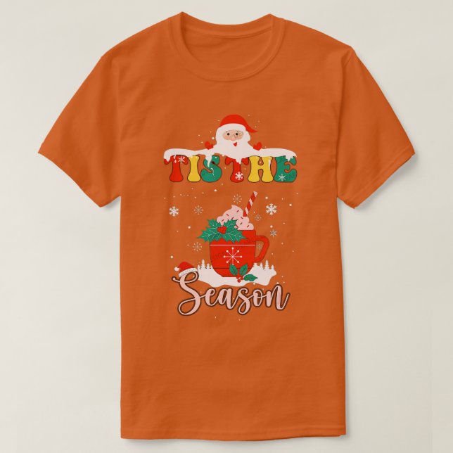 Christmas Vibes Hot Cocoa Peppermint Mocha Chocola T-Shirt (Design Front)