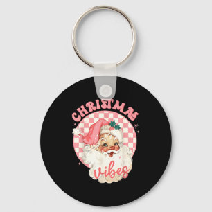 Christmas Vibes Nk Santa Claus Disco Vintage Xmas  Keychain
