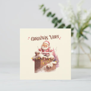 Christmas Vibes Pink Santa