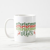 Christmas Vibes Retro Groovy Christmas Holidays Coffee Mug