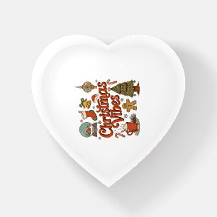 Christmas Vibes Snow Globe Gingerbread Man Tree Paperweight