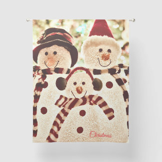 Christmas Vibes Snowman Celebration Sheer Curtains