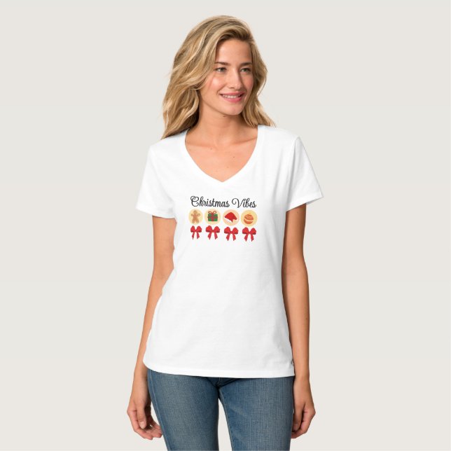 Christmas Vibes tops- T-Shirt (Front Full)