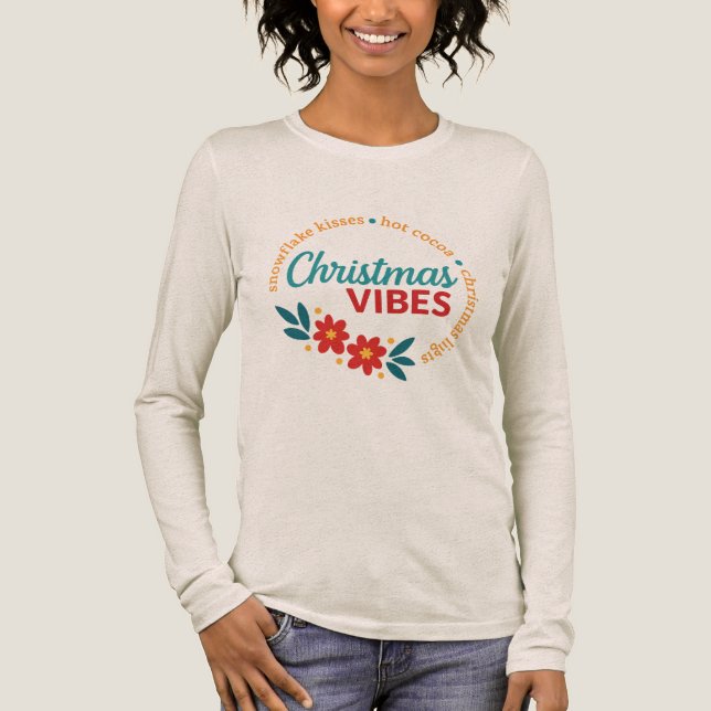 Christmas Vibes Women’s Long Sleeve Shirt (Front)