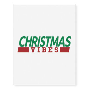 Christmas Vibes - Xmas Holiday Season Gift Temporary Tattoos