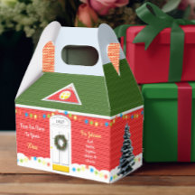 Christmas Victorian Home Personalized Holiday Box