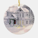 Christmas Victorian House Ornament at Zazzle