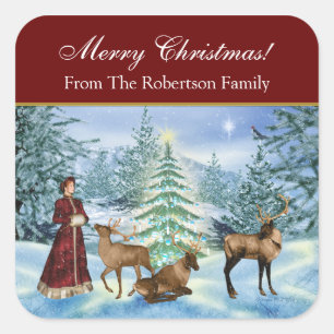 Christmas Victorian Personalized Gift Stickers