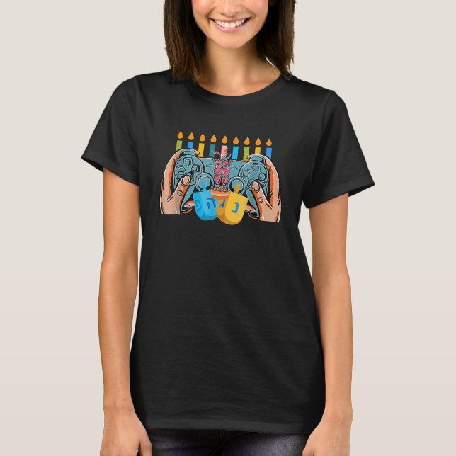 Christmas  Video Game Controller Hanukkah Jewish G T-Shirt (Front)