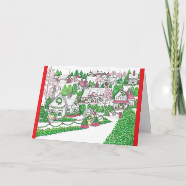 Christmas Village 3 Greeting Card (Front)
