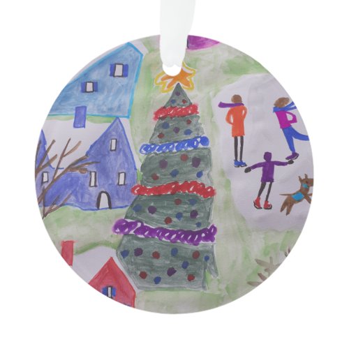 Christmas Village Acrylic Ornament