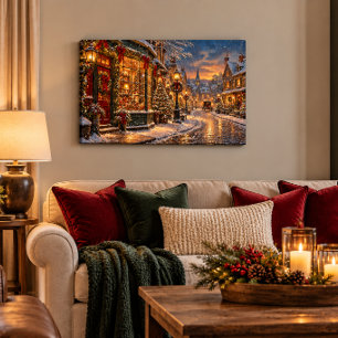 Christmas Village Acrylic Wall Art 36x24