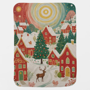 Christmas Village Baby Blanket
