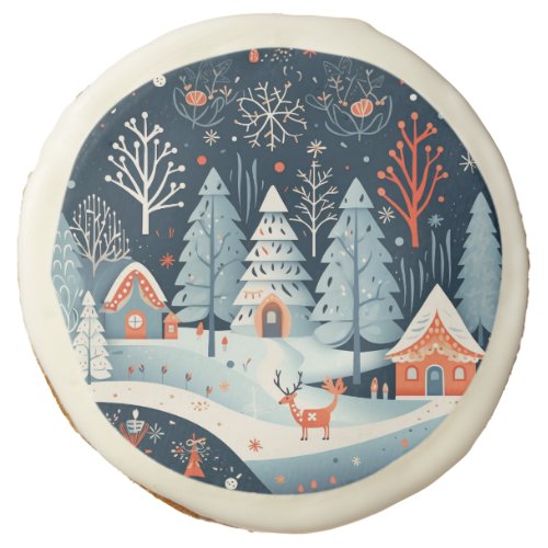 Christmas Village Charm Frosted Sugar Cookie