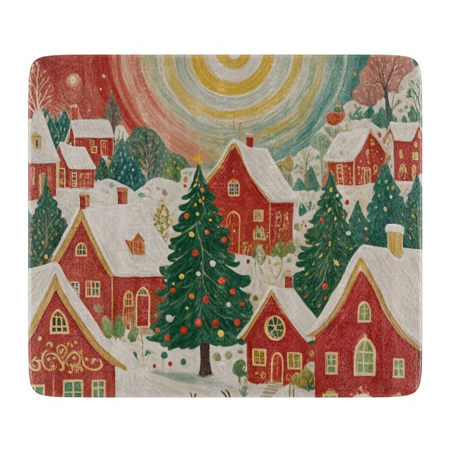 Christmas Village Cutting Board (Front)