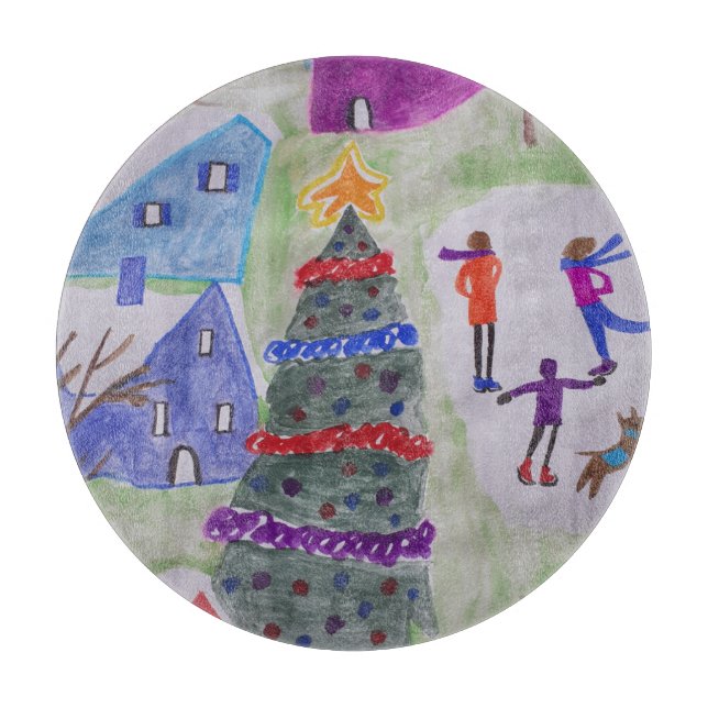 Christmas Village  Cutting Board (Front)