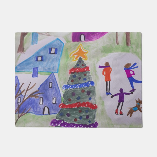Christmas Village Doormat (Front)