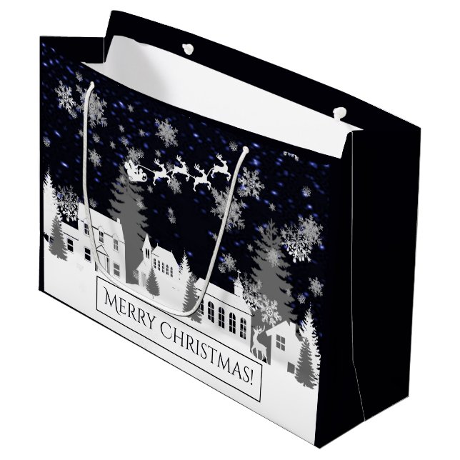 Christmas Village Gift Bag (Front Angled)