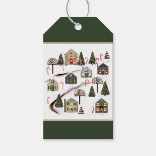 Christmas Village Gift Tags