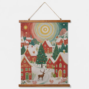 Christmas Village Hanging Tapestry