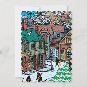 Christmas Village Holiday Card