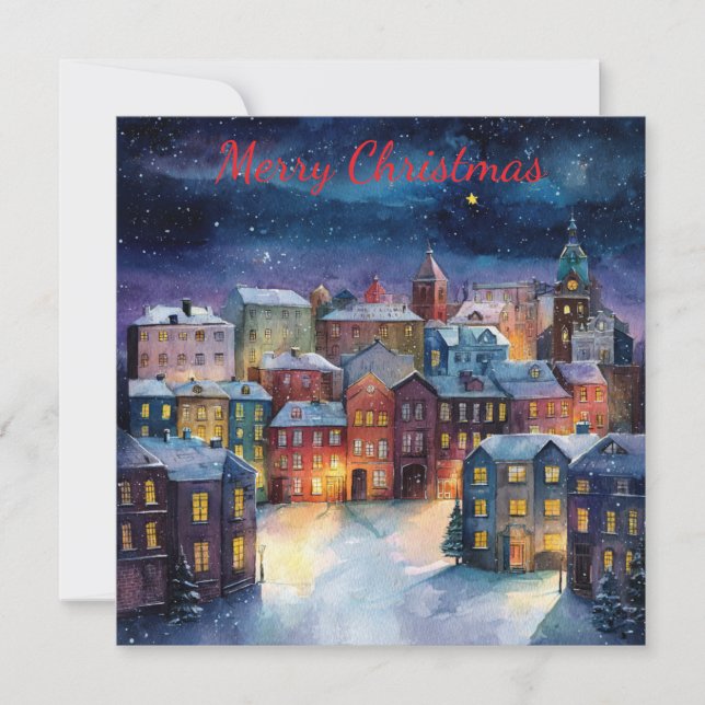 Christmas Village Holiday Card (Front)