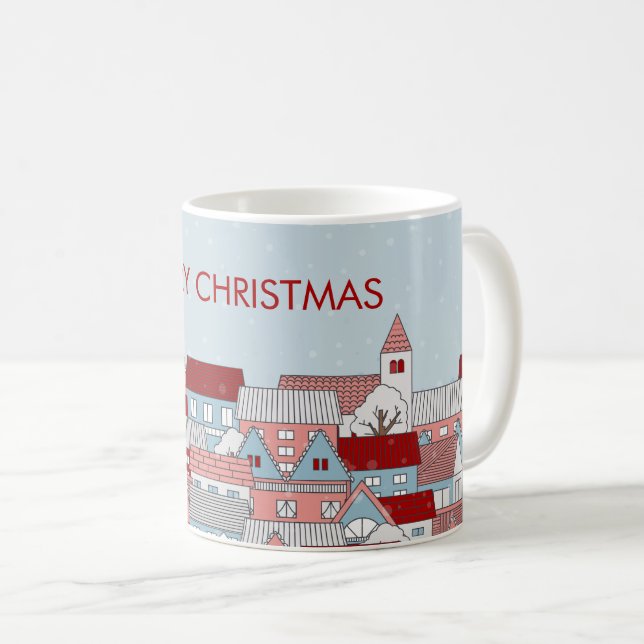 Christmas Village Holiday Coffee Mug (Front Right)