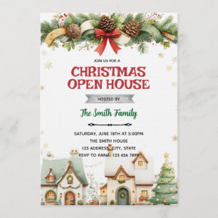 Christmas Village Holiday Open House Invitation