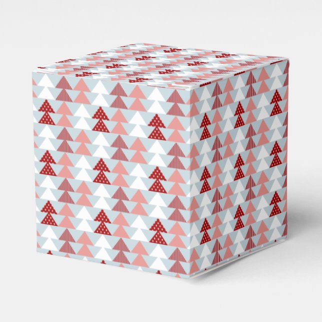 Christmas Village Holiday Pattern Favor Box (Front Side)