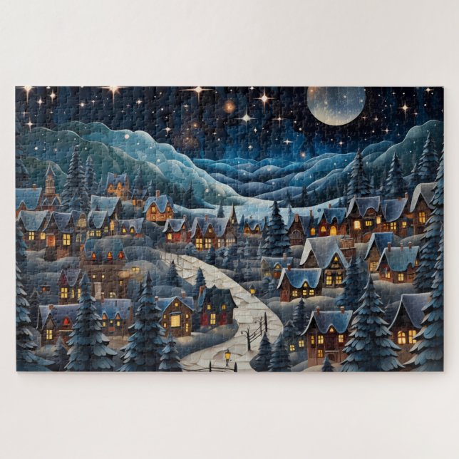 Christmas Village Jigsaw Puzzle  (Horizontal)