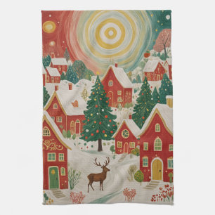 Christmas Village Kitchen Towel