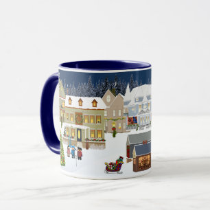 christmas village mug