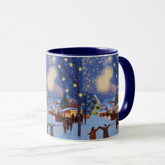 Christmas Village Mug and Fireworks