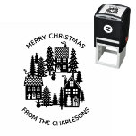Christmas Village Personalized Holiday Self-inking Stamp<br><div class="desc">A pretty Christmas Village design which you can personalize by changing the greeting and the name.  Add a bit extra to your Christmas cards,  gifts and decor.  Original art by Nic Squirrell.</div>
