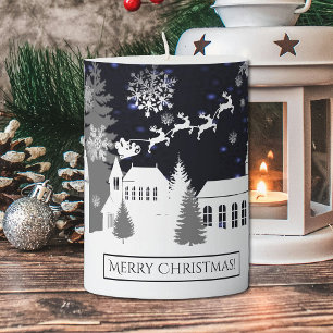 Christmas Village Pillar Candle