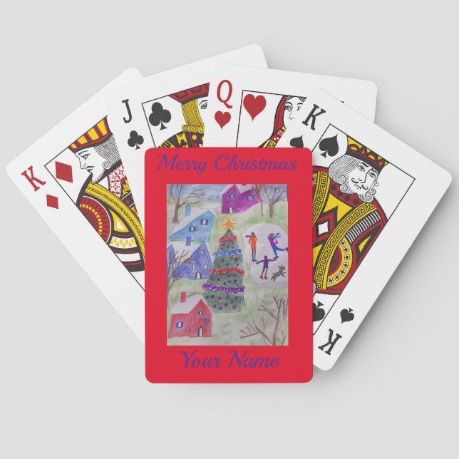 Christmas Village  Poker Cards (Back)