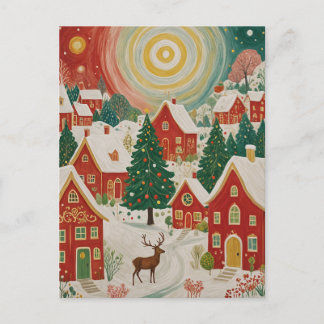 Christmas Village Postcard