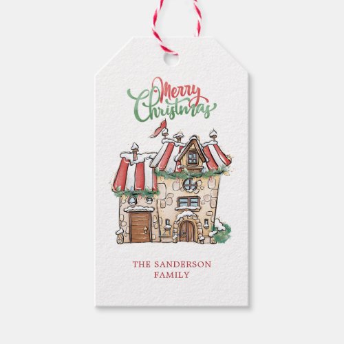 Christmas Village Santa Christmas Tree Gift Tags