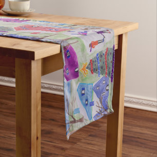 Christmas Village Short Table Runner