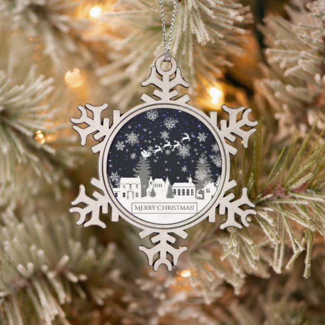 Christmas Village Snowflake Ornament (Tree)