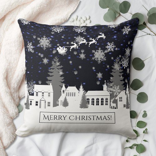 Christmas Village Throw Pillow