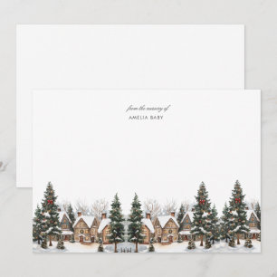 Christmas Village Winter Gender Note Card
