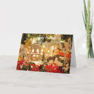 Christmas Village Winter Wonderland Greeting Card