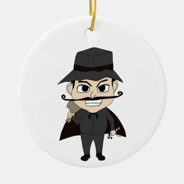 Christmas villain  ceramic ornament (Front)