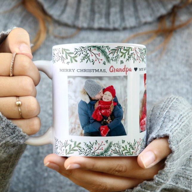 Christmas vines greenery photo holiday coffee mug (Creator Uploaded)