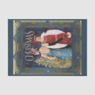 Christmas Vintage Art Deco Tissue Paper