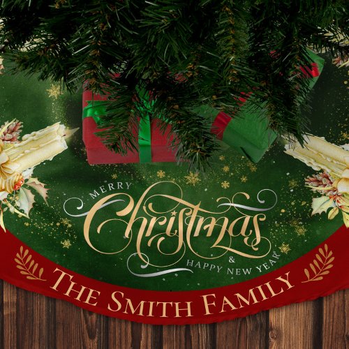 Christmas Vintage Candle Light Personalized  Brushed Polyester Tree Skirt